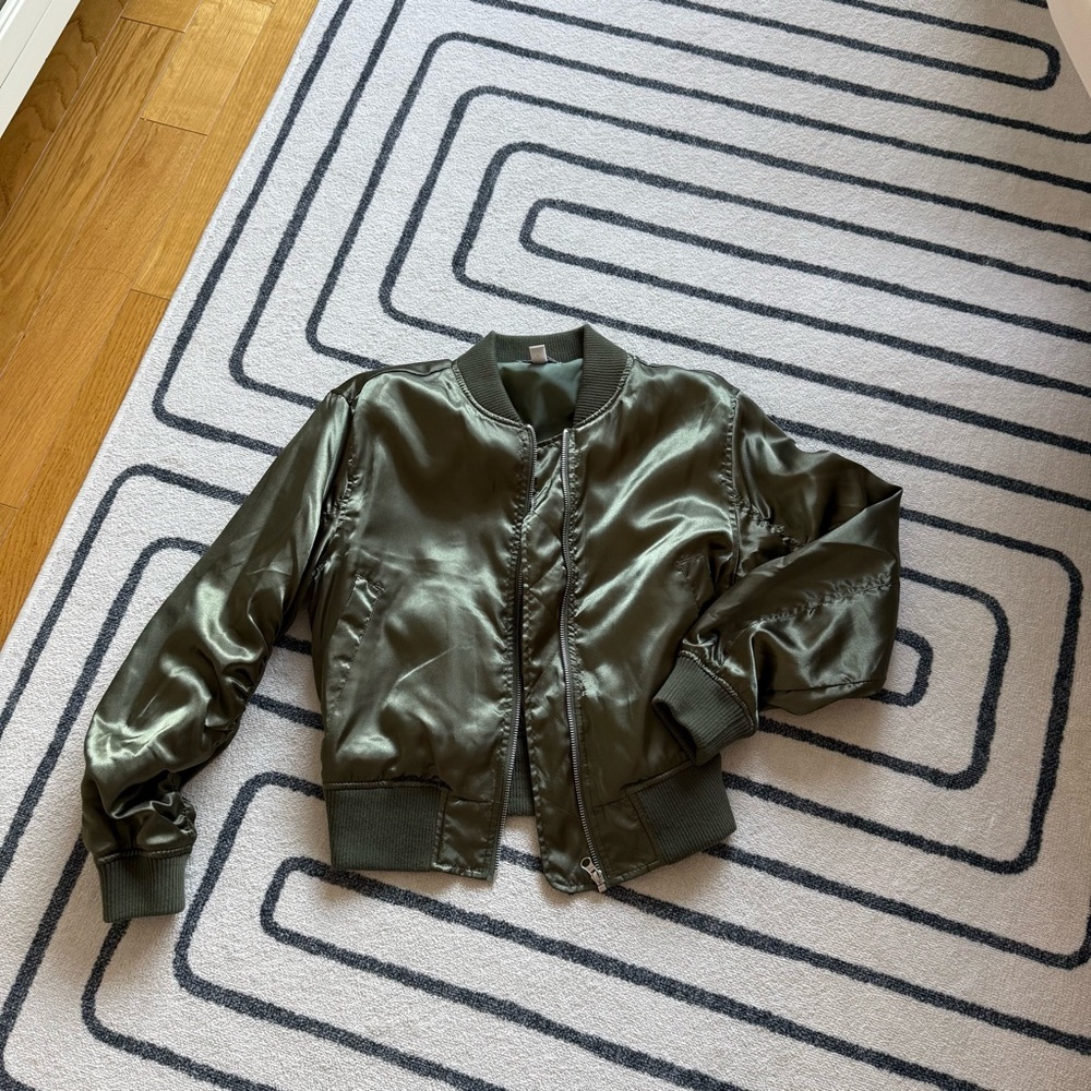 Topshop Satin Bomber Jacket